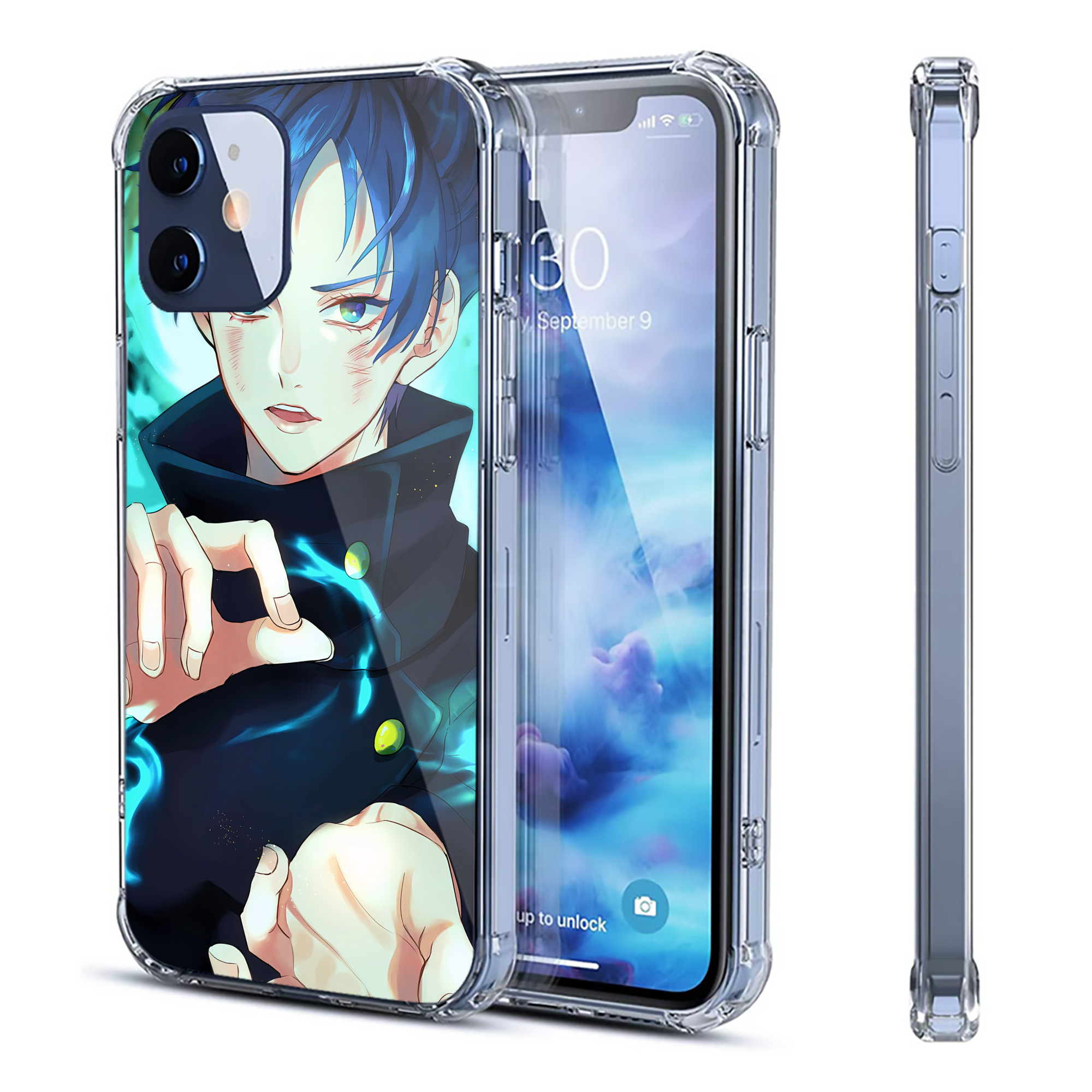 （画像用） 呪術廻戦 Jujutsu Kaisen 【iPhone 12シリーズ対応】透明スマホケース（クリアソフトケース）